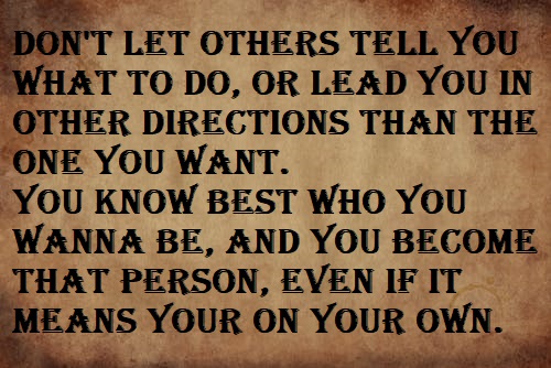 Don't let others