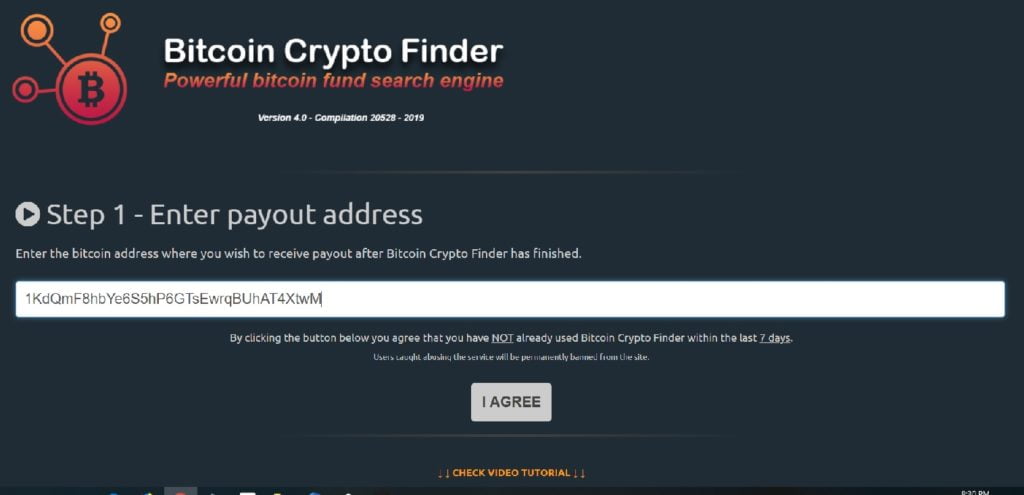 bitcoin crypto finder scam